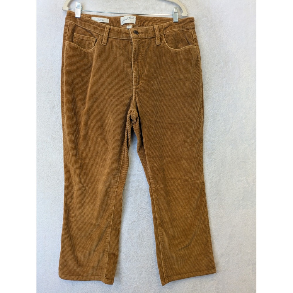 Universal Thread Bootcut Pants Women's 14/32R Brown Corduroy High Rise